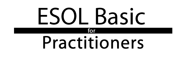 ESOL Basic for Practitioners logo in black on a white background